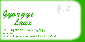 gyorgyi laux business card
