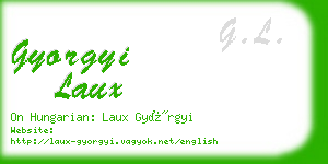 gyorgyi laux business card